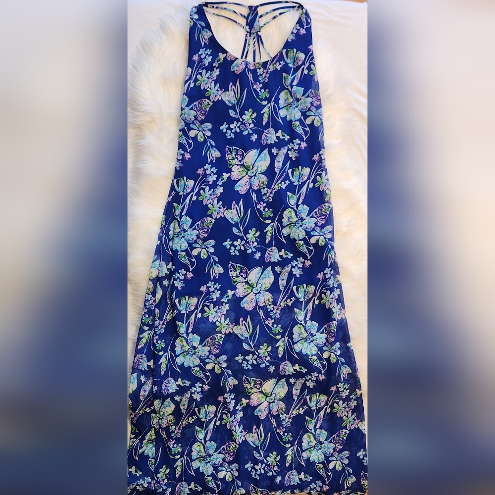 Turquoise and purple maxi dress from forever21, size medium